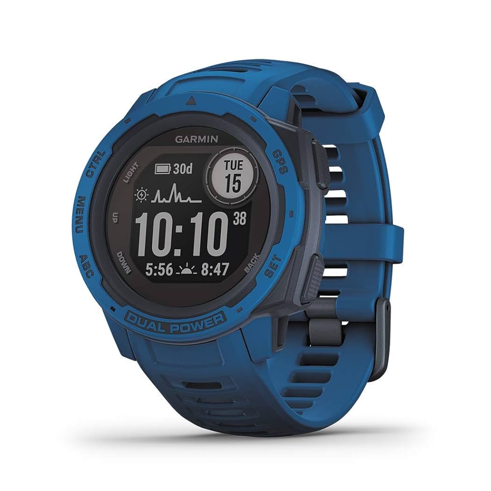 Amazon | ガーミン Instinct Dual Power Tidal Blue 小 010